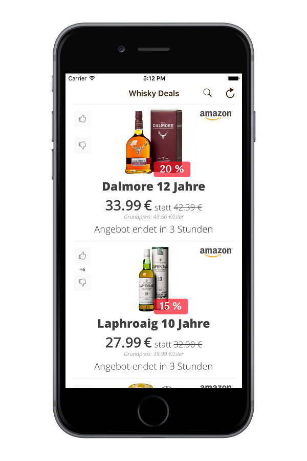 WhiskyDeals eine tolle App